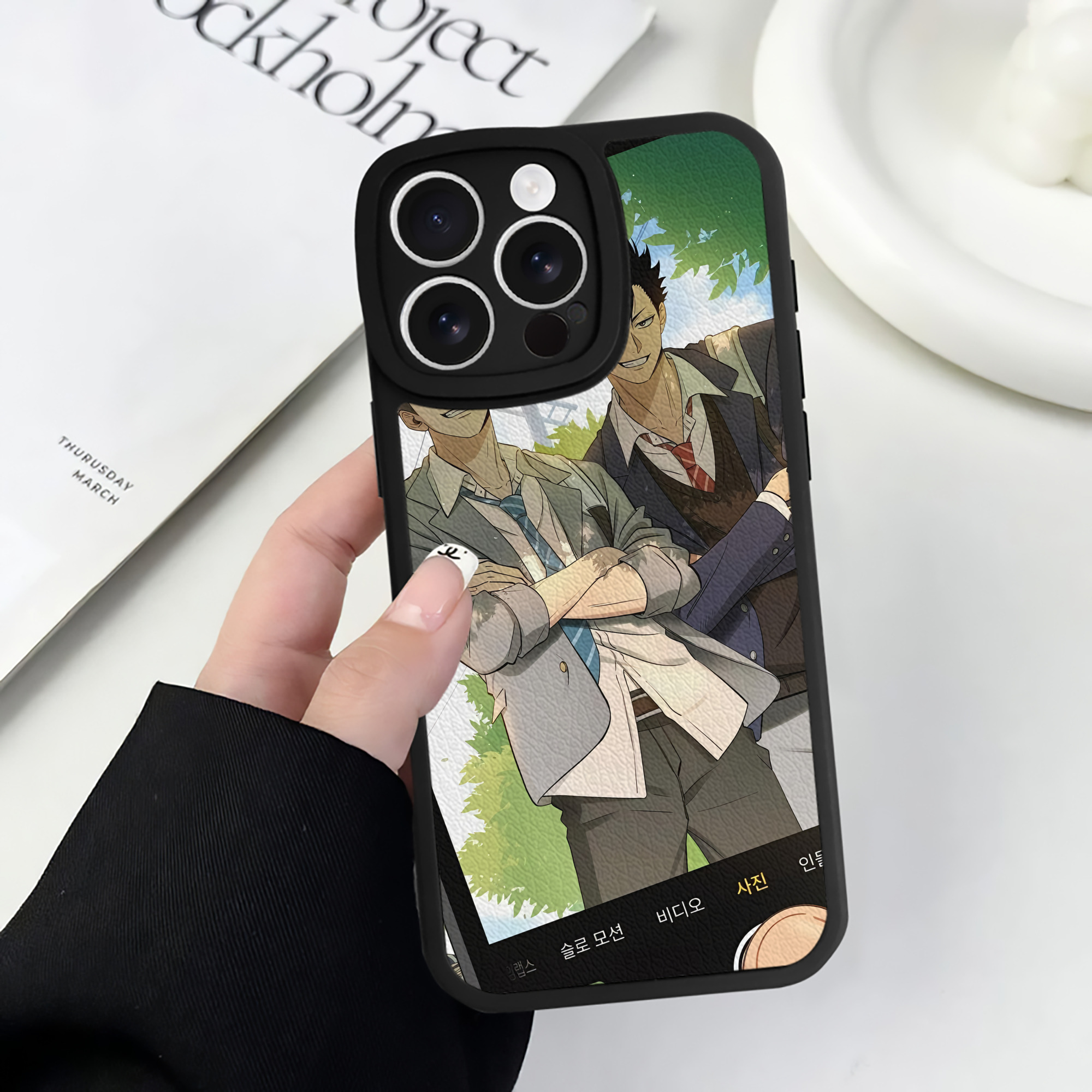 （画像用） ハイキュー!! Haikyu!! 【iPhone 16シリーズ対応】シリコンスマホケース（レザー調） 材質：シリコン